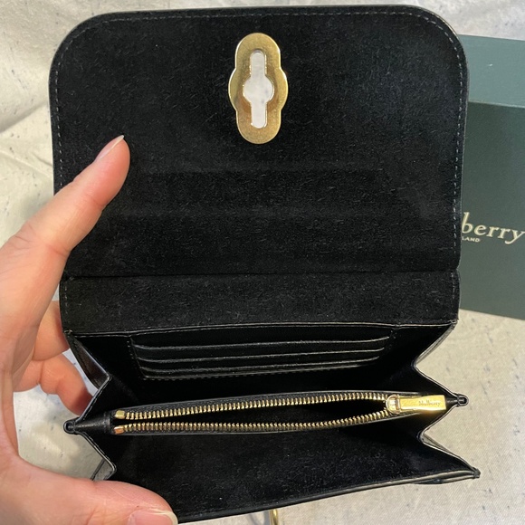Mulberry Black Amberley Medium Wallet - Picture 6 of 9